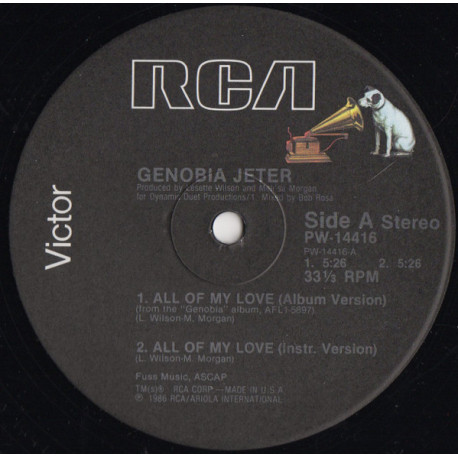 Genobia Jeter - All Of My Love (Vocal Mix / Instrumental)  / We Got Love