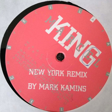 Marcel King - Reach For Love (Mark Kamins New York Remix / New York Dub) Writing On The Label