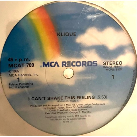 Klique - I Cant Shake This Feeling (Long Version) / Pump Your Rump / Dance Like Crazy