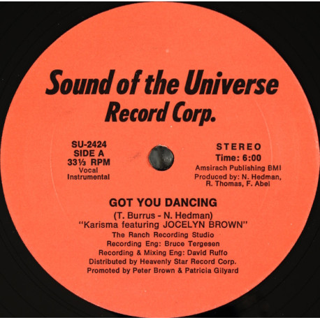 Karisma Featuring Jocelyn Brown - Got You Dancing (Vocal Mix / Instrumental) Still In Shrink Wrap
