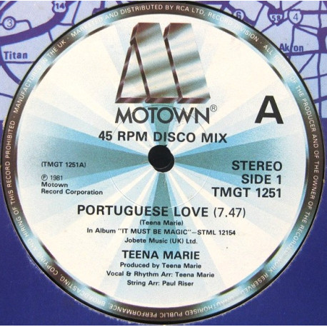 Teena Marie - Portuguese Love (Long Version) / The Ballad Of Cradle Rob And Me
