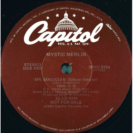 Mystic Merlin - Mr Magician (LP Version / Single Version) Original US Vinyl Promo