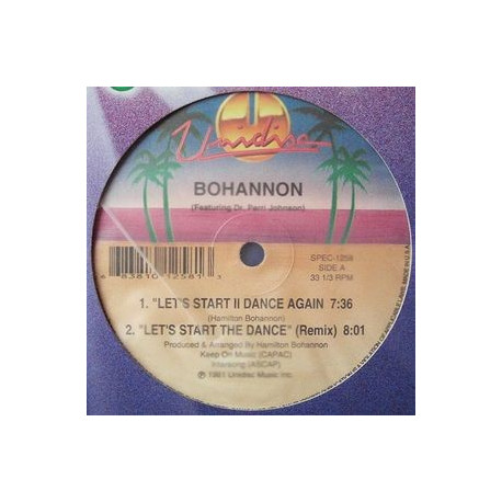 Bohannon - Lets start the dance III (2 Francois Kevorkian mixes) / Lets start II (Rap version / Remix) 12" Vinyl Record