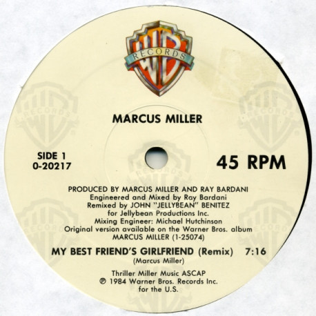 Marcus Miller - My Best Friends Girlfriend (Jellybean Remix / Instrumental) Still In Shrink Wrap