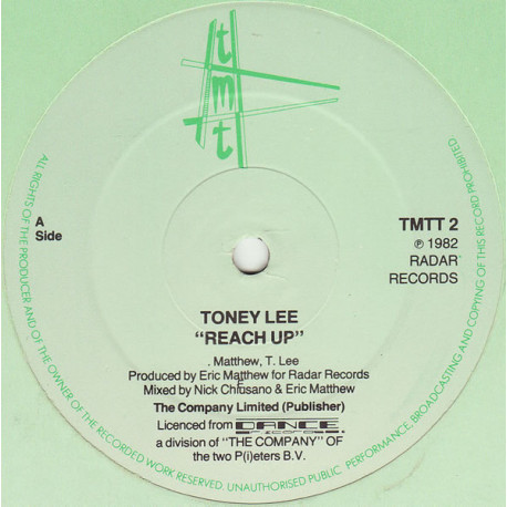 Toney Lee - Reach Up (Extended Mix / Dub Mix / Quickmix)