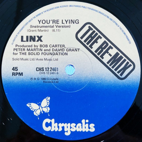 Linx - Youre Lying (The Remix) / Instrumental)