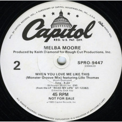 Melba Moore Featuring Lillo Thomas - When You Love Me Like This (Monster Groove Mix / Special Club Remix) Vinyl Promo