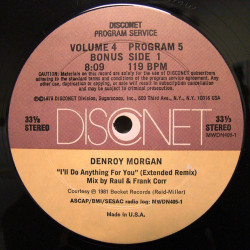 Denroy Morgan - Ill Do Anything For You (Disconet Extended Remix) DJ Only Subscription Disc