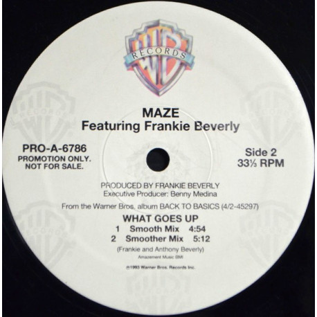 Maze featuring Frankie Beverly - What Goes Up (Smooth Mix / Smoother Mix / Radio Edit / Long Version) Vinyl Promo