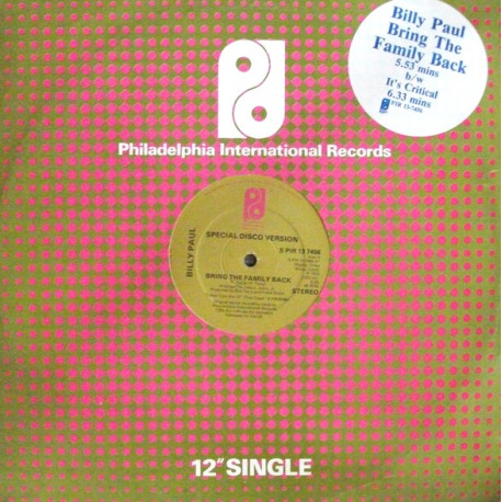 Billy Paul - Bring The Family Back (Long Version) / Critical