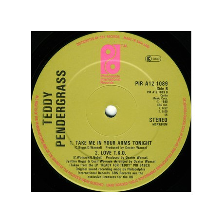 Teddy Pendergrass - Love T.K.O / The Whole Towns Laughing At Me / Take Me In Your Arms Tonight
