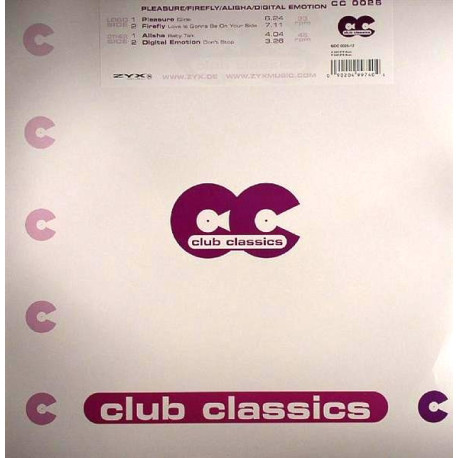 Pleasure - Glide / Firefly - Love Is Gonna Be On Your Side / Alisha - Baby Talk / Digital Emotion - Dont Stop (Original Mixes)