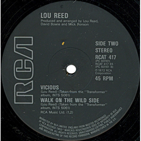 Lou Reed - Walk On The Wild Side / Vicious / I Love You Suzanne (Original Versions)