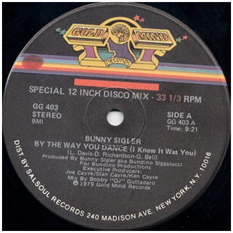 Bunny Sigler - By The Way You Dance (Special Disco Mix) Vinyl Plays Same Both Side