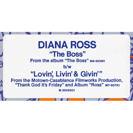Diana Ross - The Boss (Full Length Mix) / Lovin Livin & Givin (Full Length Mix)