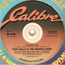 Tony Rallo & The Midnite Band - Holdin On (Long Version) / Burnin Alive