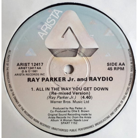 Ray Parker Jr & Raydio - All In The Way You Get Down (Remix) / A Woman Needs Love / That Old Song