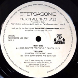Stetsasonic - Talkin All That Jazz (Rare Double Vinyl Promo) Original & 5 Remixes By Dimitri From Paris & Dominique Torti