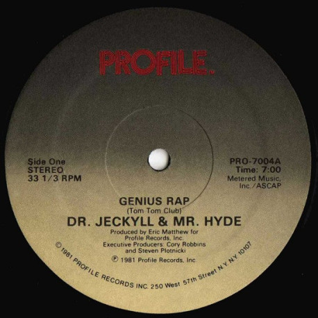 Dr Jeckyll & Mr Hyde - Genius Rap / Genius Of Love (INstrumental) Samples Tom Tom Club