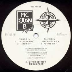 MC Buzz B - How Sleep The Brave (70s Funk Mix / Jazz Mix / Deep House Mix / Future Mix) Vinyl Promo