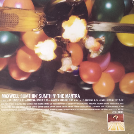 Maxwell - Sumthin' Sumthin' (LP Version / Mantra Uncut / Mantra Unsung / LP Unsung / Mellosmoothe Mix) 12" Vinyl