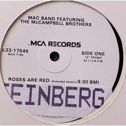 Mac Band - Roses Are Red (Extended Mix / Radio Edit / Instrumental / Bassappella / Bonus Beats) Vinyl Promo