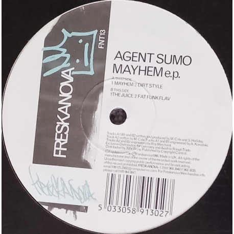 Agent Sumo - Mayhem / Dirt Style / The Juice / Fast Funk Flav (The Mayhem EP)
