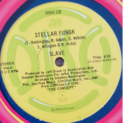 Slave - Stellar Fungk (Long Version) Vinyl Promo Plays Same Both Sides