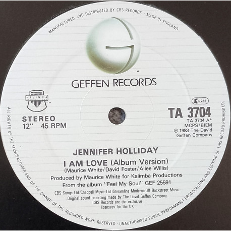 Jennifer Holliday - Just Let Me Wait / I Am Love / Heartstrings
