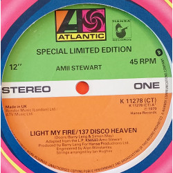 Amii Stewart - Light My Fire - 137 Disco Heaven / Bring It On Back To Me (Clear Vinyl)