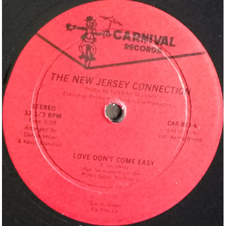 New Jersey Connection - Love Dont Come Easy (Vocal Mix / Instrumental) Vinyl Looks Unplayed