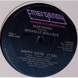 Northend Featuring Michelle Wallace - Happy Days (Tee Scott Mix) / Tees Happy (Vinyl Looks Unplayed)