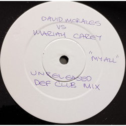 Mariah Carey - My All (David Morales Club Mix . My Instrumental) 12" Vinyl Promo