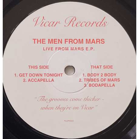 Men From Mars (Dave Lee) - Get Down Tonight / Accapella / Body 2 Body / Tribes Of Mars / Bodapella