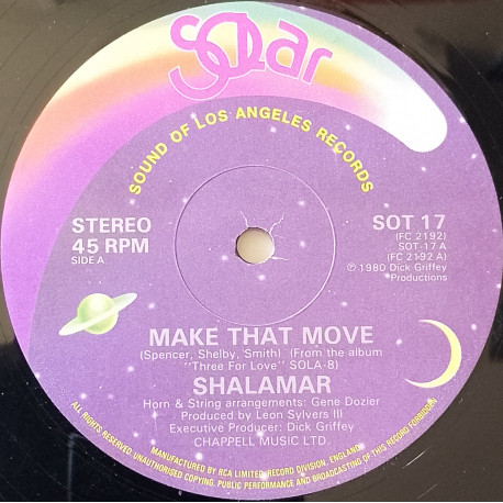 Shalamar - Make that move (Full Length Version) / Pop along kid