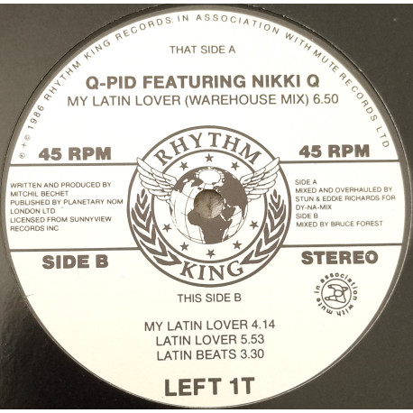 Q Pid Featuring Nikki G - My Latin Lover (Warehouse Mix / Original / Latin Lover / Latin Beats)