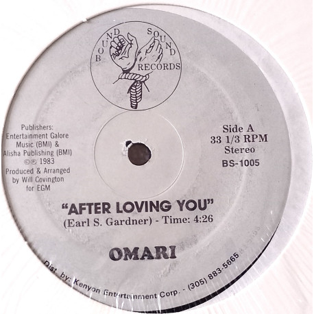Omari - After Loving You (Full Length Version / Instrumental) Still In Shrink Wrap