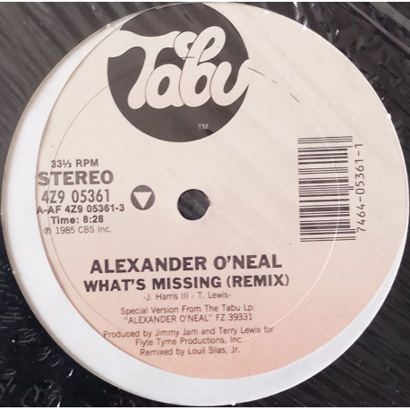 Alexander ONeal - Whats Missing (Extended Remix / Instrumental) Still In Shrink Wrap