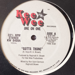 One On One - Gotta Thang (Vocal Mix / Instrumental) Vinyl Looks Hardly Played If At All