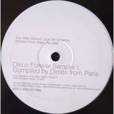 Two Man Sound - Que Tal America (Dimitri From Paris Re Edit) / Touch - Love Hangover (Dimitri From Paris Re Edit)