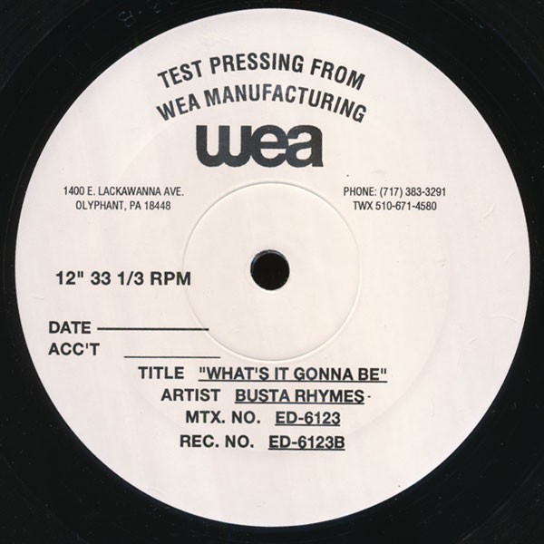 Busta Rhymes - Whats it gonna be (5 mixes featuring Janet Jackson) Vinyl 12" Record Promo
