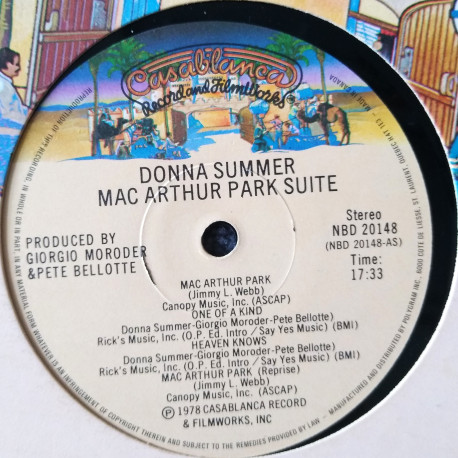Donna Summer - Mac Arthur Park Suite (Full 17 Minute Version) One Sided Vinyl