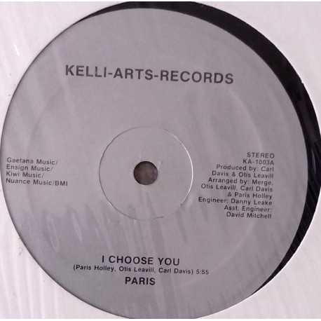 Paris - I Choose You (Full Length Version) / Punkin Funkin (Still In Shrink Wrap)