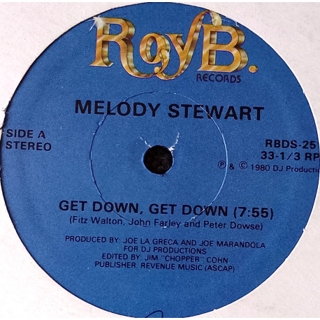 Melody Stewart - Get Down Get Down / Action Satisfaction