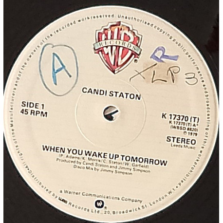 Candi Staton - When You Wake Up Tomorrow (Jimmy Simpson Disco Mix) / Rough Times