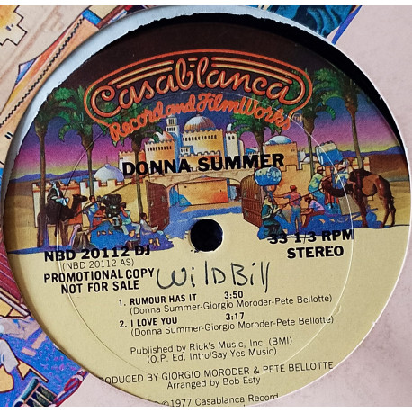 Donna Summer - Rumour Has It / I Love You (One Sided Vinyl Promo)