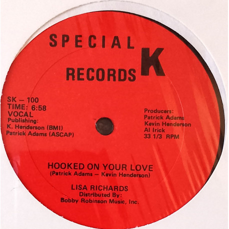 Lisa Richards - Hooked On Your Love (Vocal Mix / Instrumental) Patrick Adams Production (Still In Shrink Wrap)