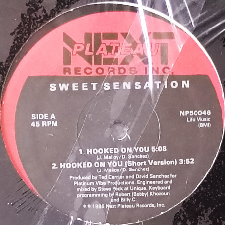 Sweet Sensation - Hooked on you (Long Version / Short Version / Diamond Dub Version) 12" Vinyl Record