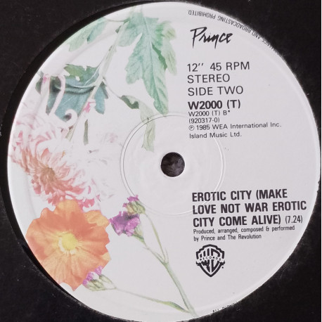 Prince - Erotic City (Long Version) / Lets Go Crazy (Extended Version) / Take Me With You