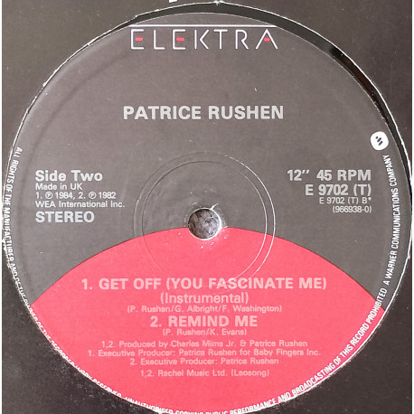 Patrice Rushen - Remind Me (LP Version) / Get Off (Dance Mix / Instrumental)